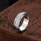 Anillo de Plata Tailandesa con Patrón Geométrico para Hombre