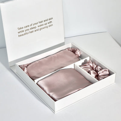 Set de 3 Piezas Antiarrugas: Funda de Seda, Antifaz y Aro para el Cabello - Image 2