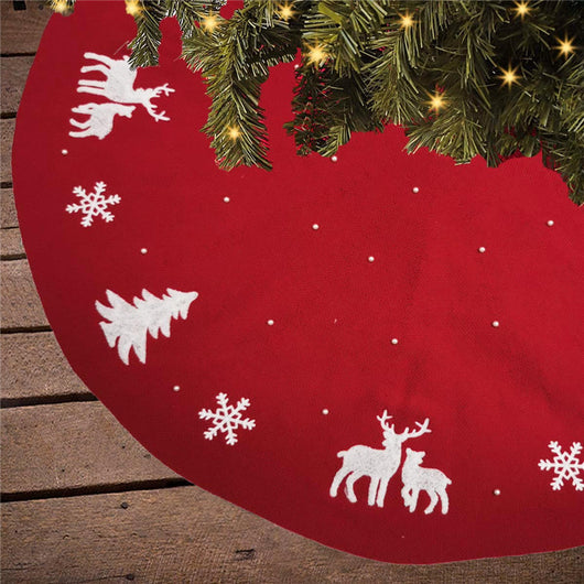 Tapete Navideño Tejido con Perlas - Decoración de Piso para Árbol de Navidad - Image 10