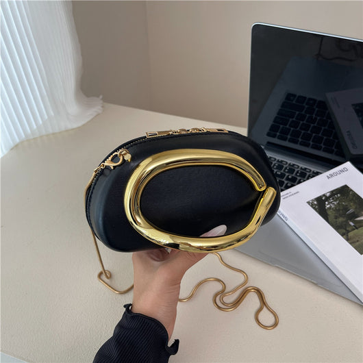Bolsa Pequeña Vintage con Cadena de Metal y Mochila Crossbody - Image 9