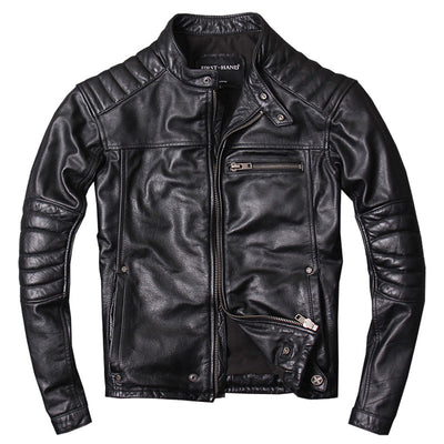 Chaqueta de Cuero Slim Fit con Cuello Alto para Hombre - Diseño Moderno y Trendy - Image 3