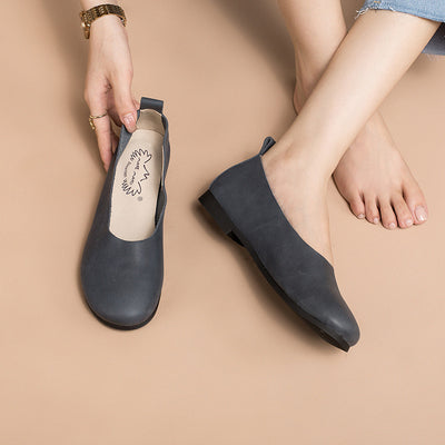 Zapatos Planos de Cuero Vacuno para Mujer - Diseño Minimalista - Image 6