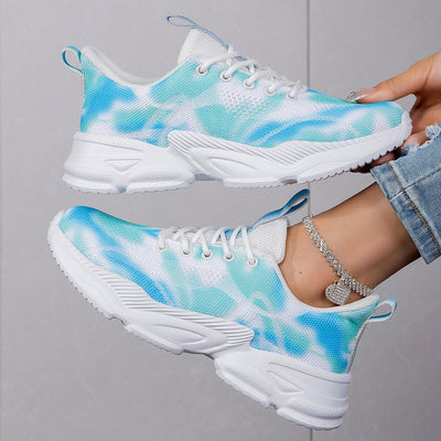 Tenis Casuales Floreados Talla Grande con Cordones - Image 6