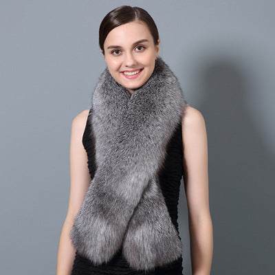 Cuello de Piel de Zorro Premium para Invierno - Accesorio Versátil y Elegante para Mujer - Image 3