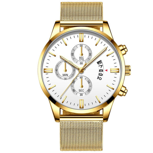 Reloj de Lujo para Hombre con Malla Metálica y Movimiento de Cuarzo - Image 22