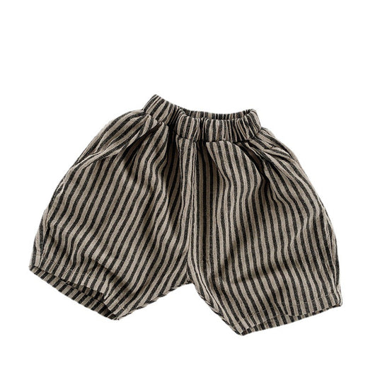 Shorts Infantiles de Algodón y Lino con Rayas Verticales para Verano - Image 5