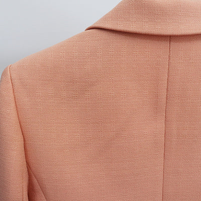 Blazer de Lino Doble Botonadura Slim para Mujer - Image 3