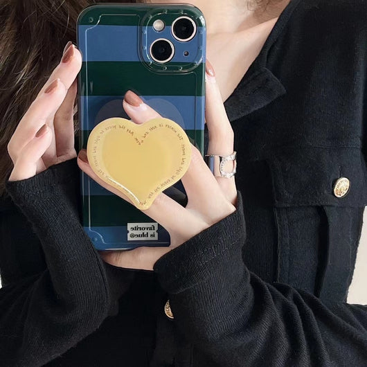 Funda para Teléfono con Diseño de Rayas Azul y Verde - Amor - Image 5