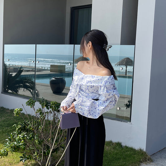 Blusa Floral Asimétrica de Manga Larga para Mujer - Diseño Exclusivo - Image 2