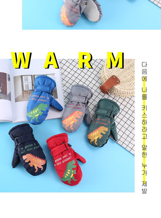 Guantes de Esquí Infantiles Impermeables con Forro Polar Acolchado - Image 11