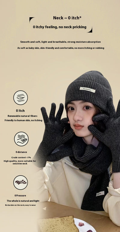 Conjunto Térmico Infantil 3 Piezas: Bufanda, Gorro y Abrigo de Lana Gruesa - Image 18