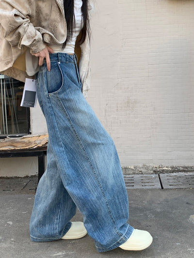 Jeans Machete Desgastados Lavados para Mujer Corte Holgado Tendencia - Image 16