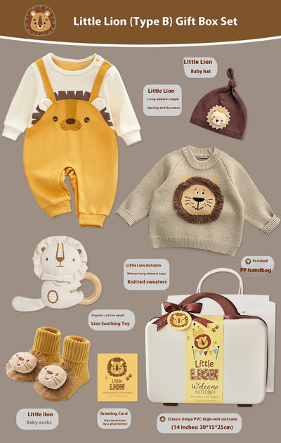 Conjunto de Regalo Bebé Suéter Tejido Pequeño León - Image 3