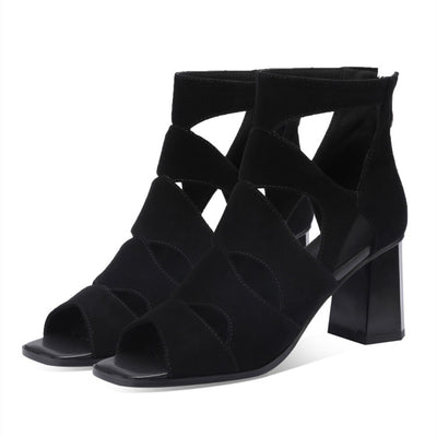 Sandalias de Tacón Grueso con Diseño Calado para Mujer - Image 5