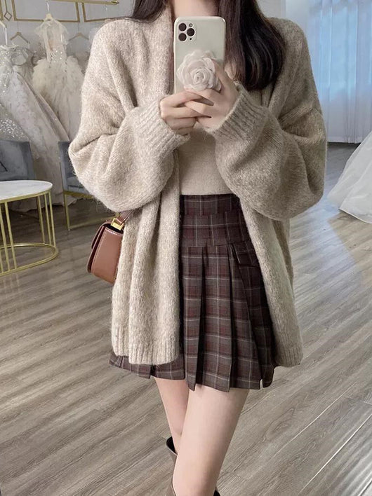 Cardigan Tejido Cuadros para Mujer - Comodidad sin Esfuerzo - Image 5