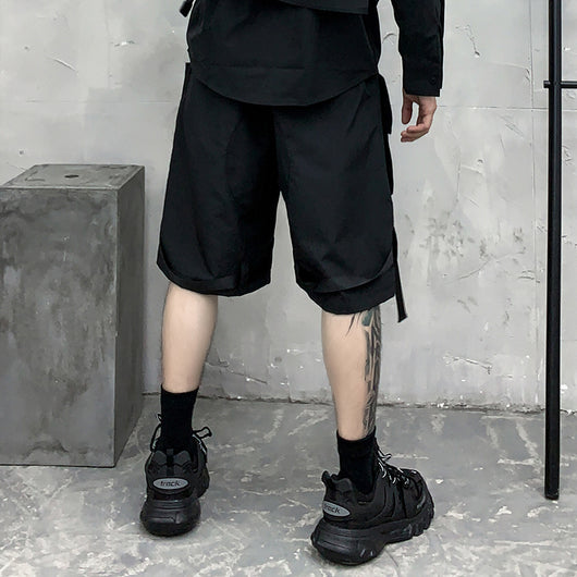 Shorts Deportivos Holgados para Hombre - Secado Rápido Verano Negro - Image 8