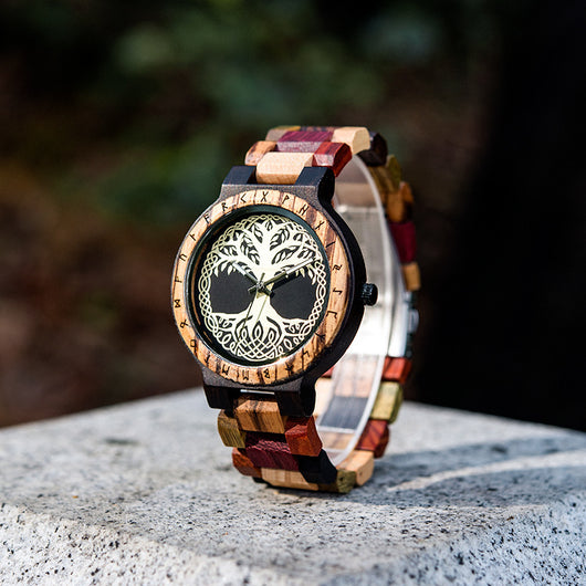 Reloj de Cuarzo para Hombre con Diseño en Madera - Image 4