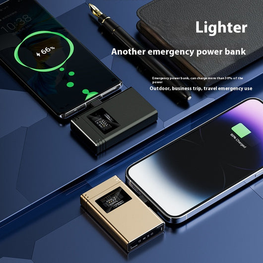 Encendedor Electrónico USB con Power Bank Dual - Diseño Metálico Premium - Image 3