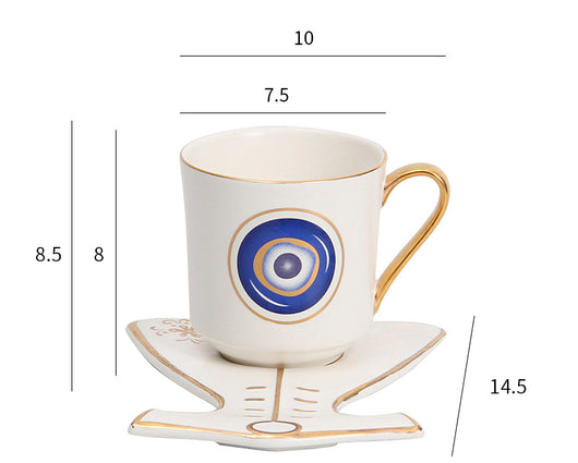 Taza de Café Europea con Plato de Cerámica Estilo Creativo - Image 10