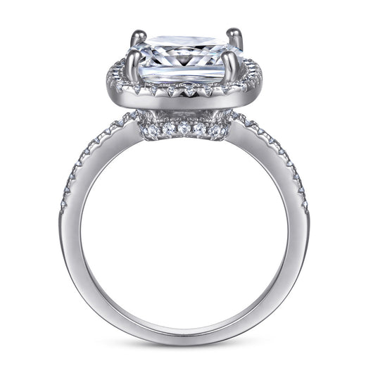 Anillo de Boda Oro Rosa con Diseño Minimalista y Detalle Exagerado de Rosa - Image 4