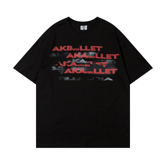 Camiseta Estampada con Letras para Hombre - Manga Corta