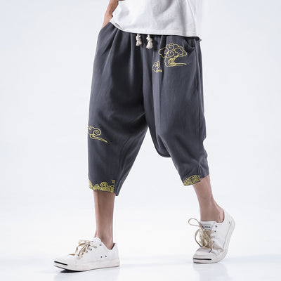 Pantalones Anchos Bordados Xiangyun - Comodidad y Estilo - Image 2