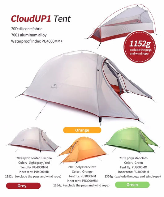 Tienda de Campaña Ultraligera Impermeable para Escalada en Montaña - Image 4