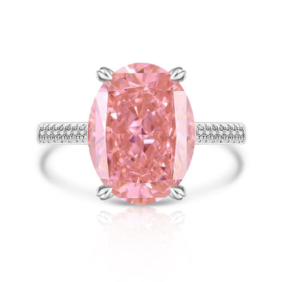 Anillo Versátil de Diamante Hielo Floral en Carbono Alto para Mujer - Image 10