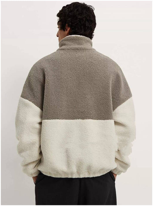 Chaqueta de Polar con Cuello Alto y Contraste para Otoño e Invierno - Image 4