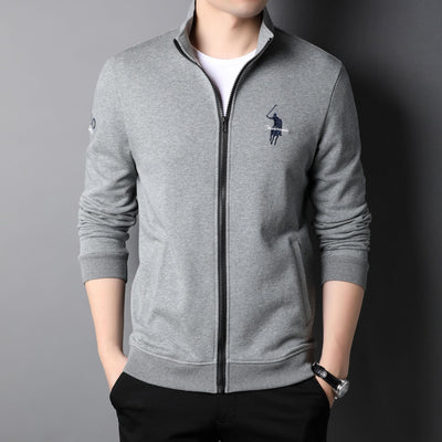 Chaqueta Casual de Algodón con Cierre y Bordados para Hombre - Image 13