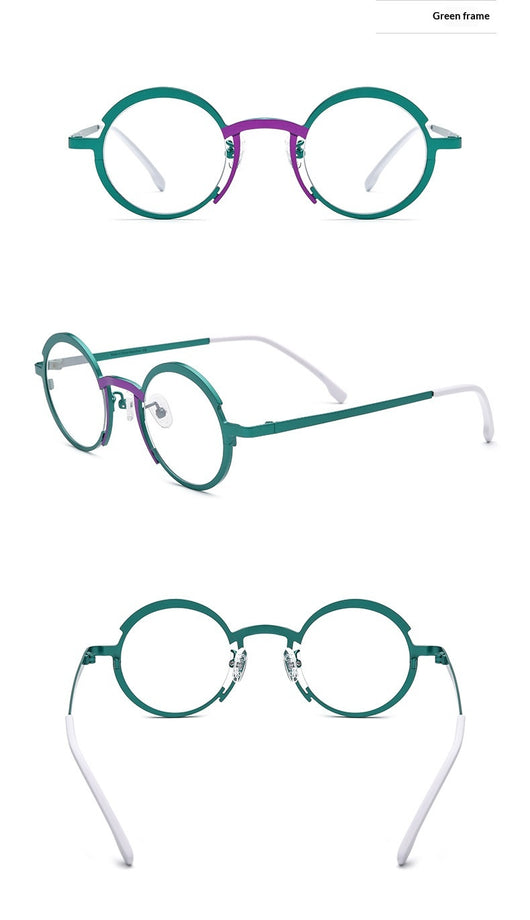 Lentes de Titanio Ultraligeros Multicolor para Miopía - Marco Óptico Redondo Unisex - Image 17
