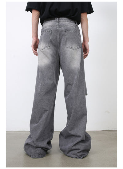 Jeans Rectos Holgados Rotos Estilo Retro Americano para Hombre - Image 17