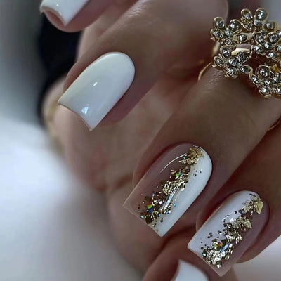 Uñas Postizas Cuadradas Platinum Brillante - Armadura de Larga Duración