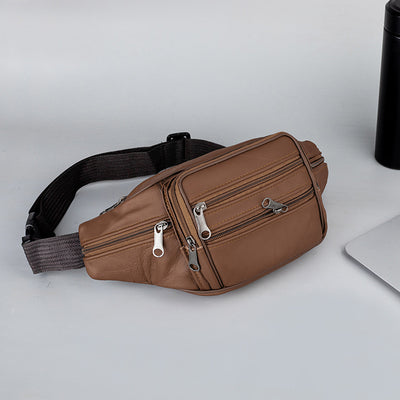 Riñonera Deportiva de Cuero Genuino para Hombre, Bolsa Invisible para Correr - Image 7
