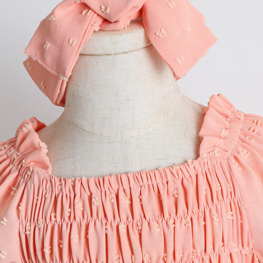 Vestido Infantil Estilo Princesa Colores Lisos con Estampado - Image 2
