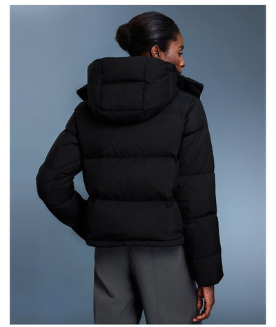 Abrigo de Plumas de Pato Blanco Desmontable con Capucha para Mujer - Invierno Cálido y Elegante - Image 17