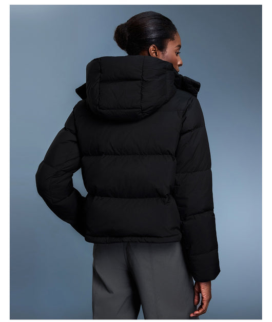 Abrigo de Plumas de Pato Blanco Desmontable con Capucha para Mujer - Invierno Cálido y Elegante - Image 17