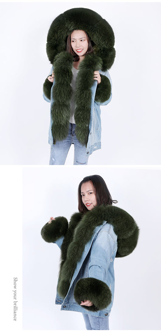 Chaqueta Denim con Forro Desmontable de Conejo - Image 17