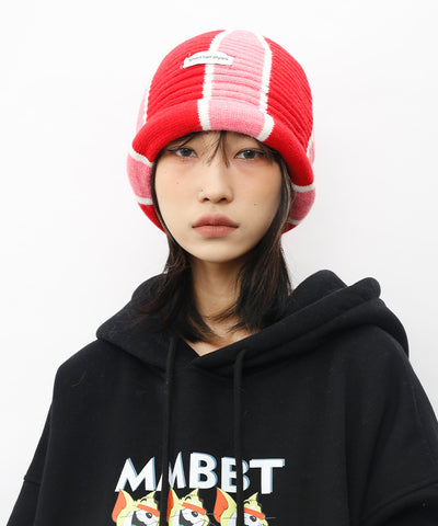 Gorro Tejido Rayado Colorblock Estilo Occidental - Image 11