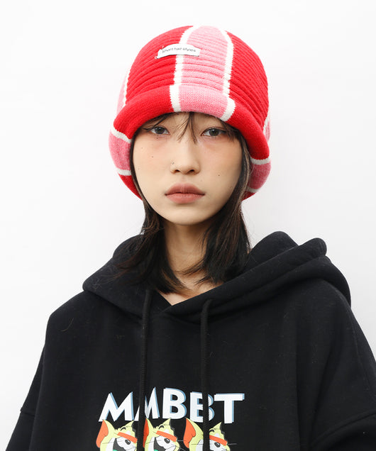 Gorro Tejido Rayado Colorblock Estilo Occidental - Image 11