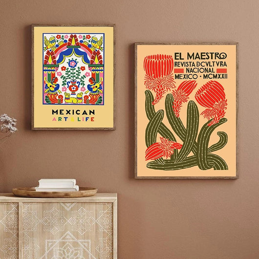Cuadro Canvas Floral Retro Mexicano - Image 16