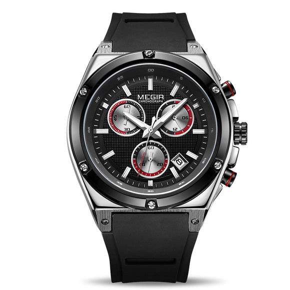 Reloj Deportivo Multifuncional para Hombre con Correa de Silicona