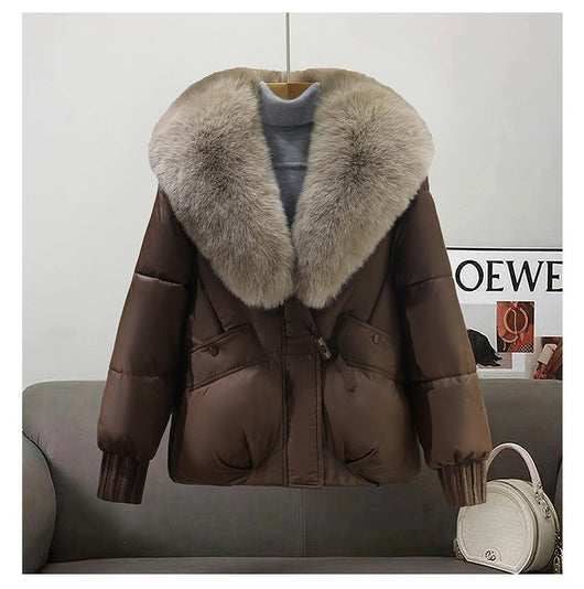 Abrigo de Lujo Coreano con Cuello de Pelaje - Cálido y Elegante - Image 11