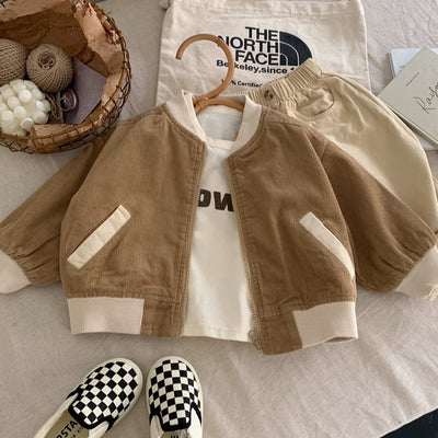 Abrigo Infantil Primavera Corduroy Estilo Japonés y Coreano - Image 8