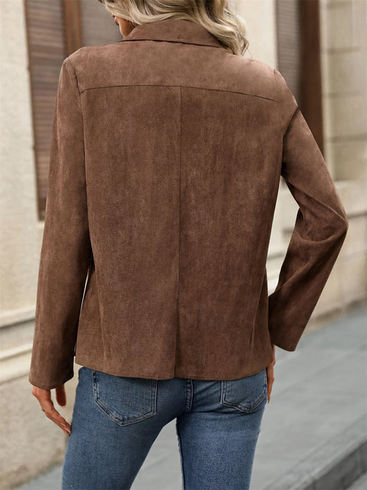 Chaqueta de Gamuza Sintética para Mujer - Abrigo Moderno - Image 13