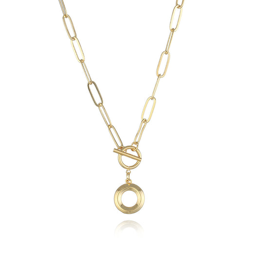 Collar de Letra Chapado en Oro Real Estilo Hip Hop - Image 56