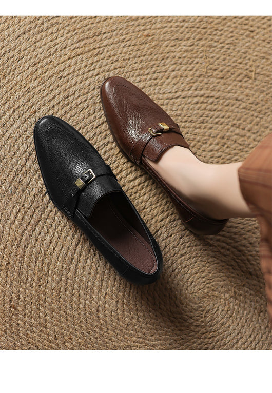 Zapatos de Cuero Británicos con Tacón Bajo de 3cm - Estilo Casual Primavera para Mujer - Image 26