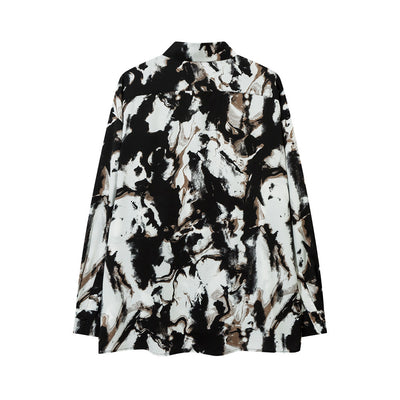 Camisa Suelta Tie-dye Personalizada con Tinta para Hombre - Image 9