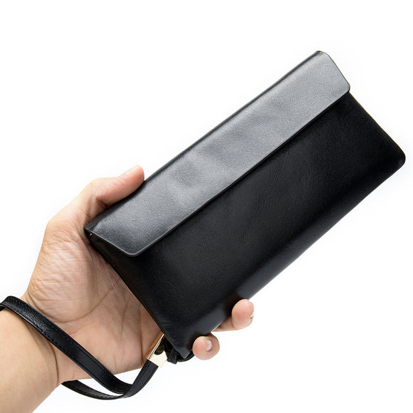Billetera de Cuero Estilo Coreano Piel Vacuno Premium Mujer Mediana
