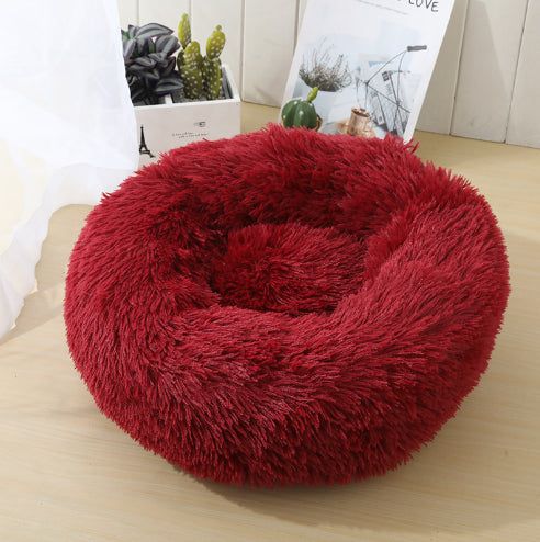 Cama Redonda para Mascotas con Pelaje Largo - Removible y Lavable - Image 11